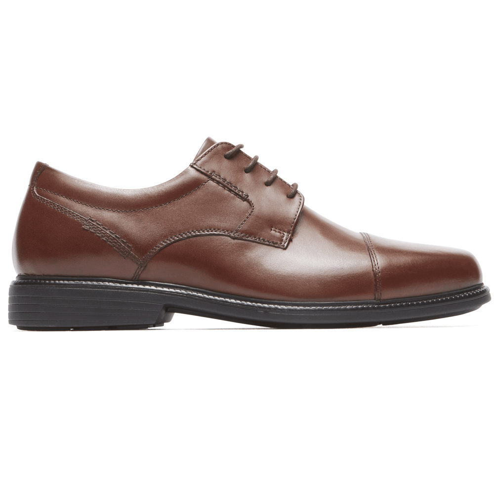 Rockport Oxfords For Mens Brown - Charles Road Cap Toe - GJ2435608